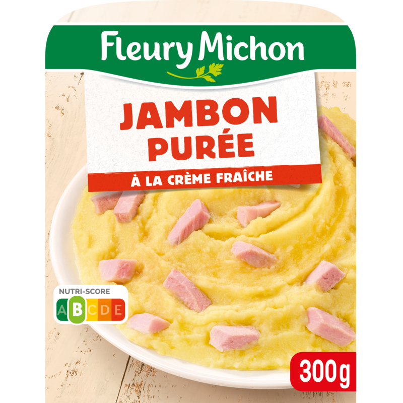 Jambon Purée à la crème fraiche
