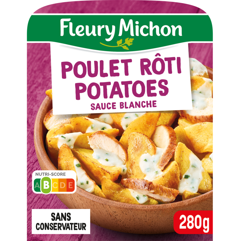 Poulet Rôti Potatoes sauce blanche