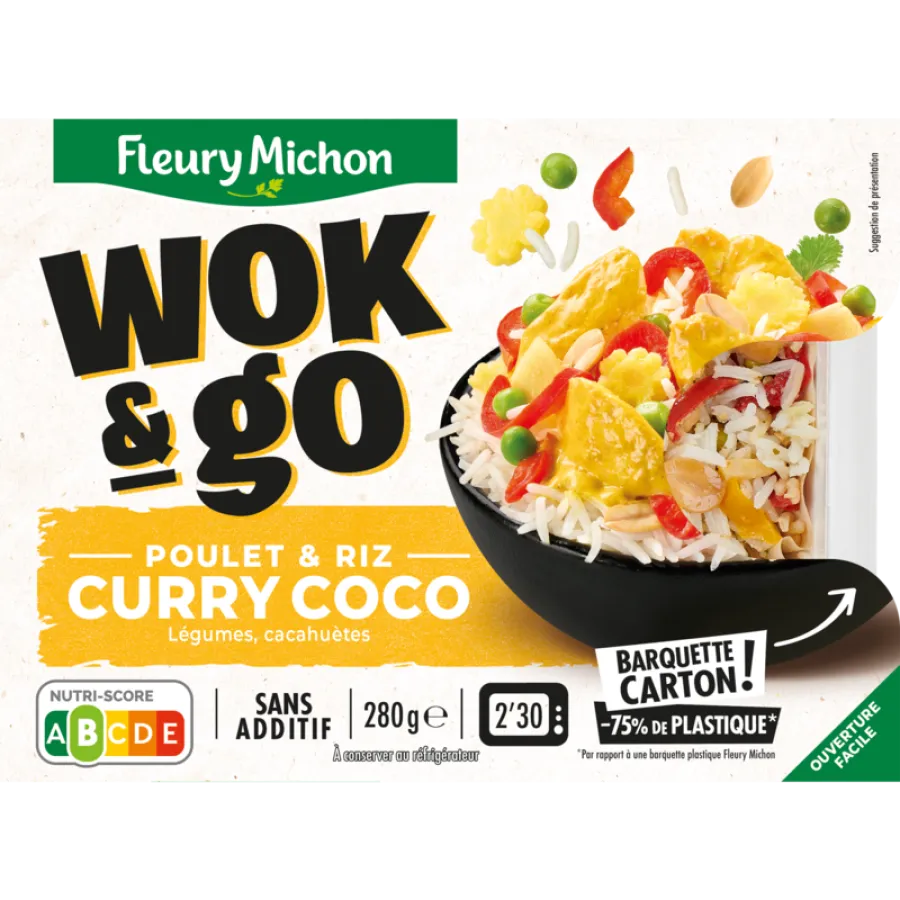 Wok & Go Poulet curry coco Fleury Michon 