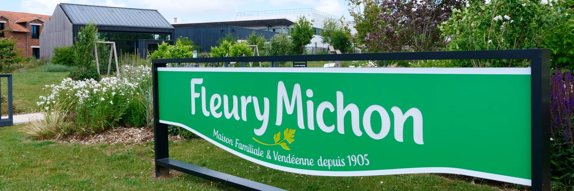 Siège social Fleury Michon et logo de la marque