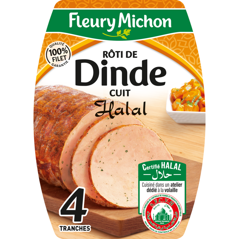 Rôti de dinde cuit halal