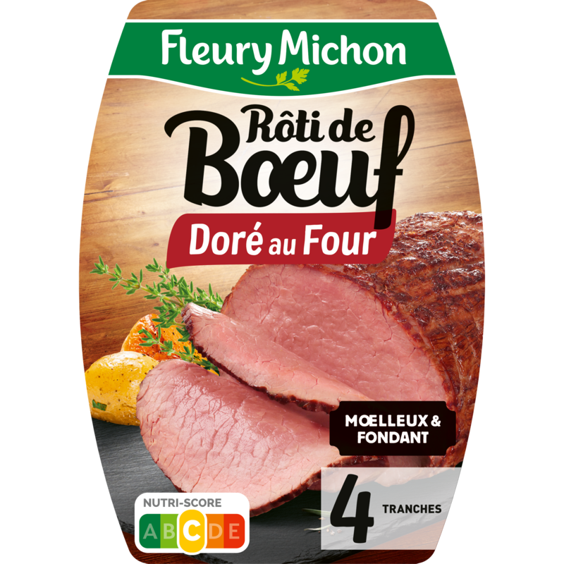 Rôti de boeuf doré au four