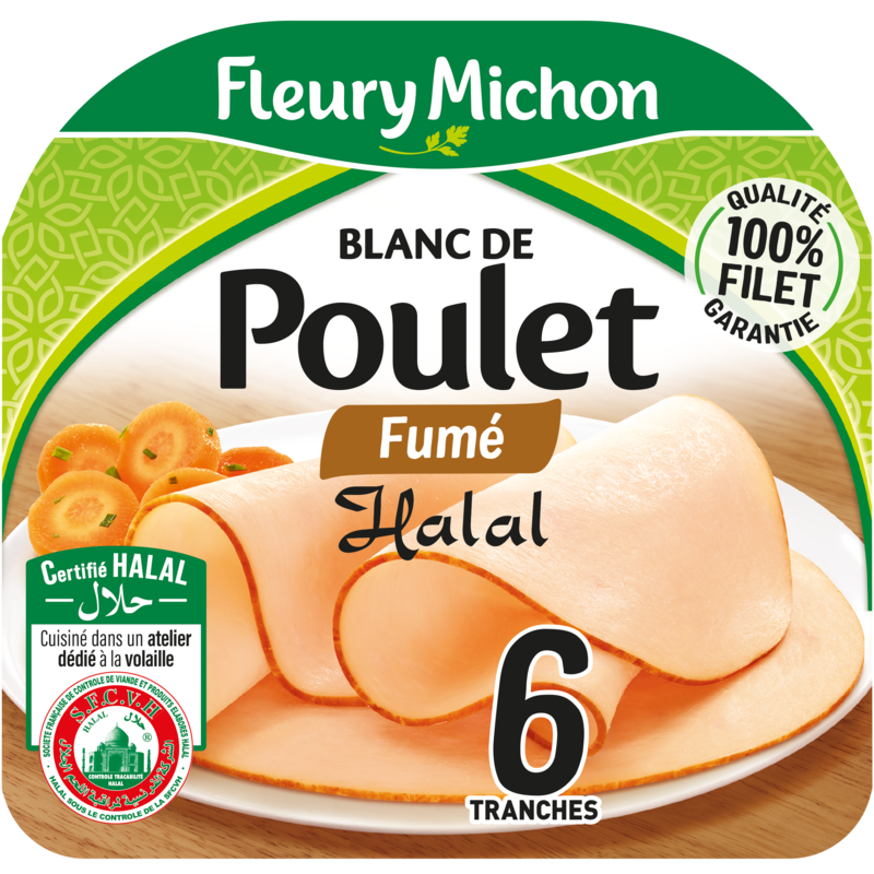 Blanc de poulet fumé halal