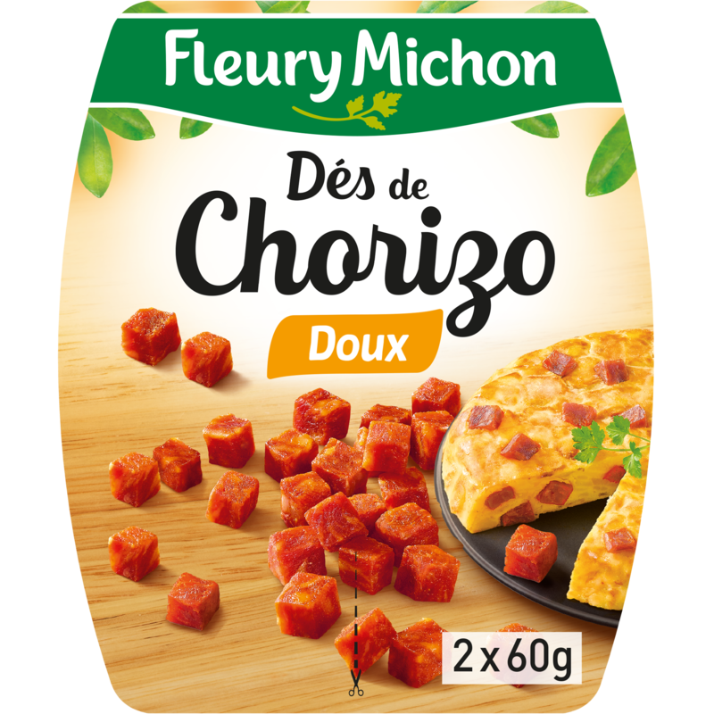 Dés de chorizo