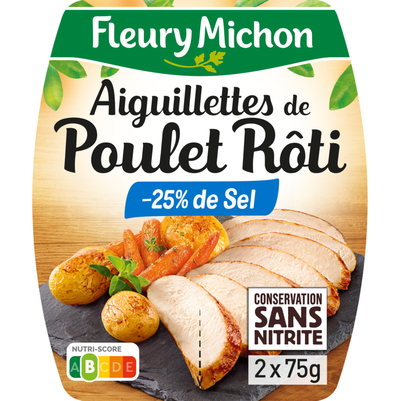 Aiguillettes de poulet - 25% de Sel*