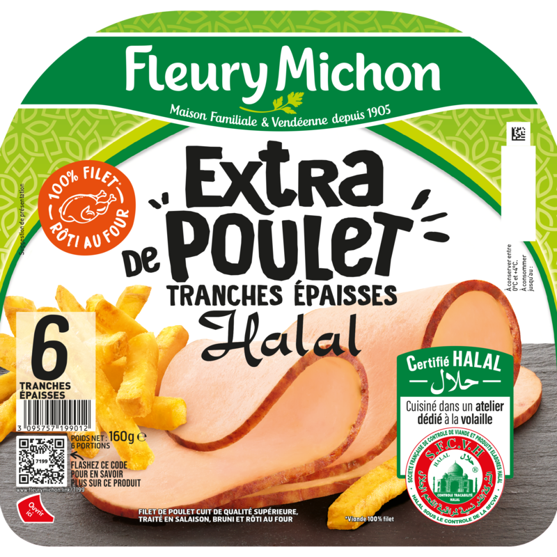 Filet de poulet rôti halal