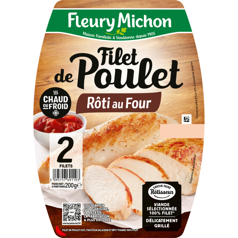 Filet de poulet rôti au four