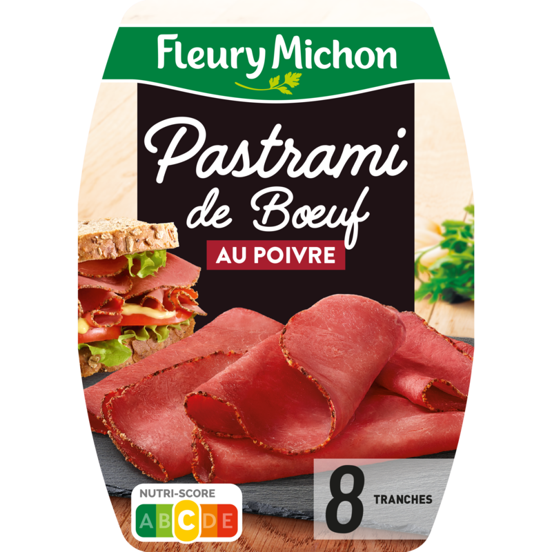 8 Tranches Pastrami de Boeuf au Poivre