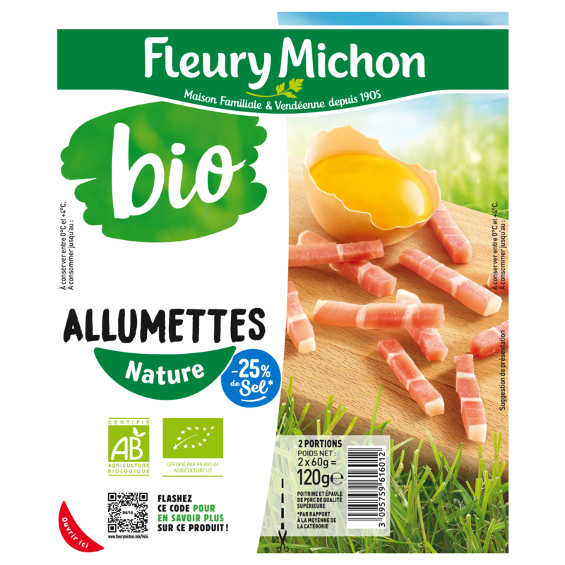 Allumettes Nature BIO -25% de sel