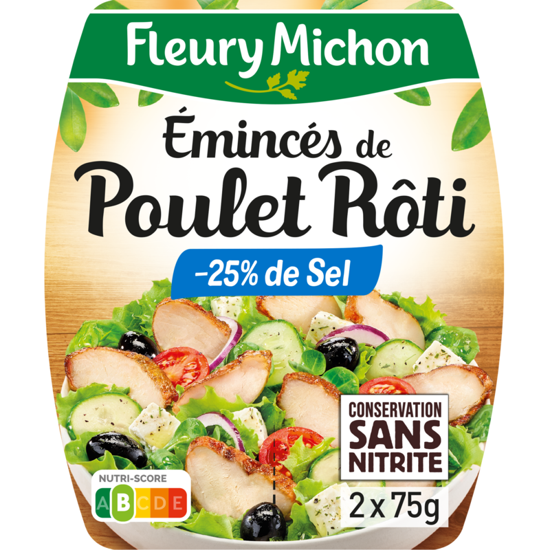 Emincés de Poulet -25% de sel*