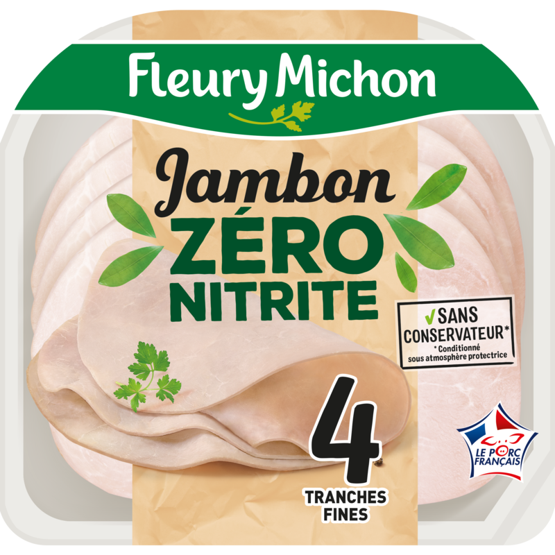 4 tranches Jambon Zéro Nitrite