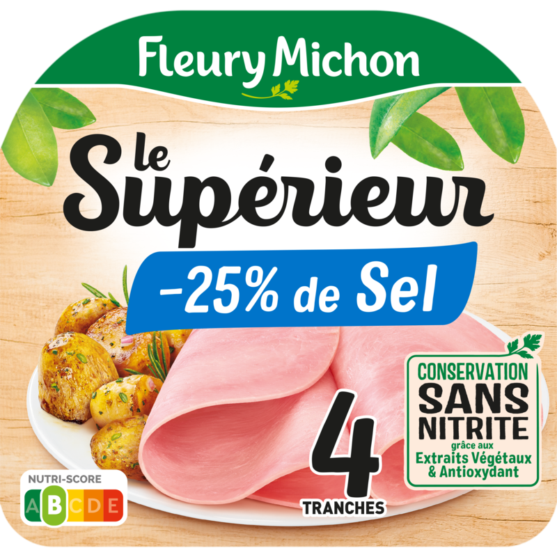 Jambon Le Supérieur Conservation sans nitrite -25% de sel