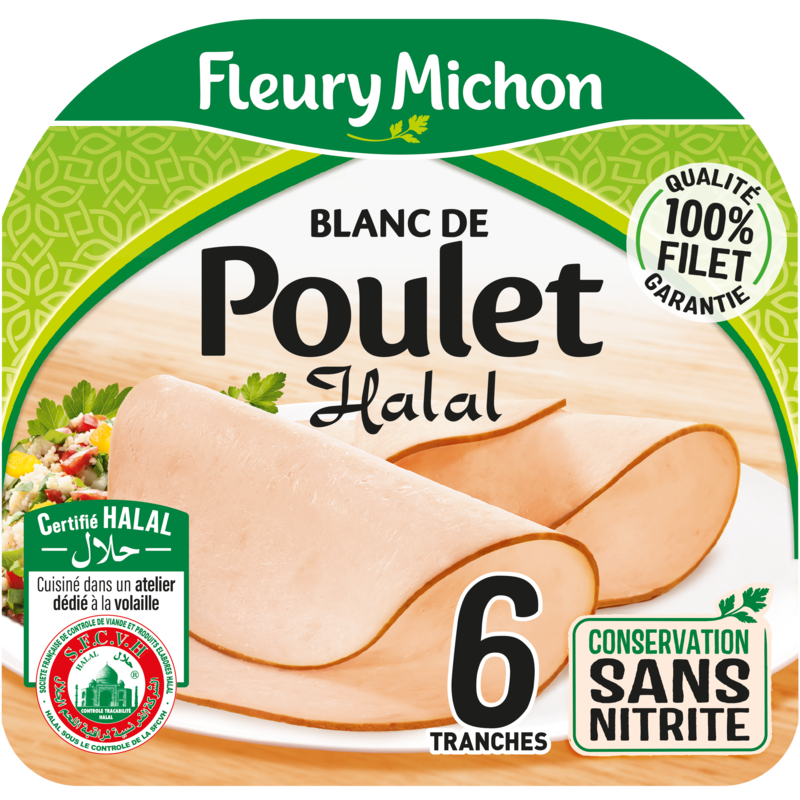 Blanc de poulet halal Conservation sans Nitrite