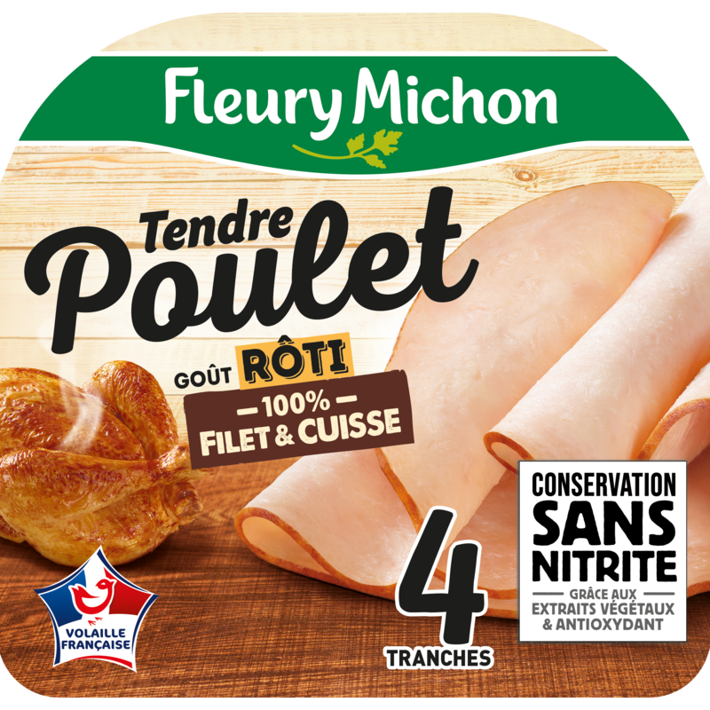 Filet de poulet fumé biologique