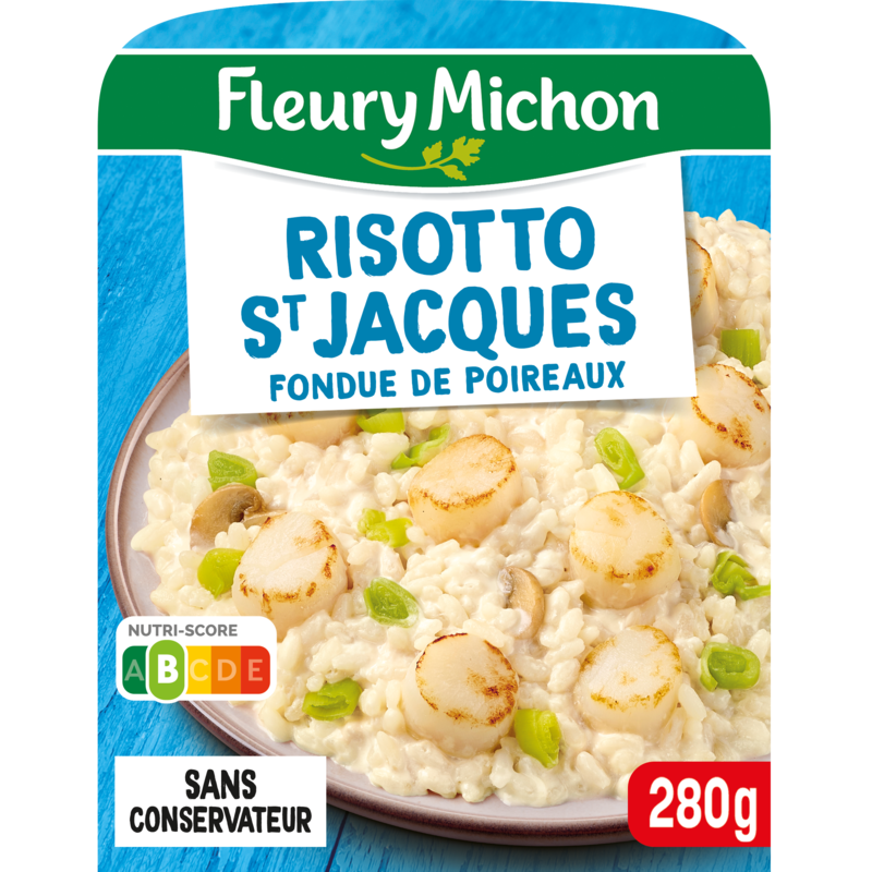 Risotto de St Jacques, Fondue de Poireaux