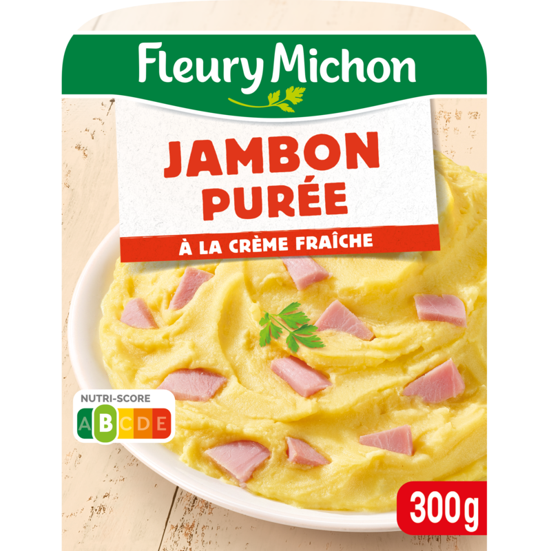 Jambon Purée à la crème fraiche