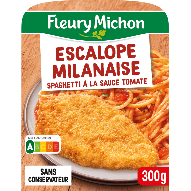 Escalope milanaise spaghetti à la sauce tomate