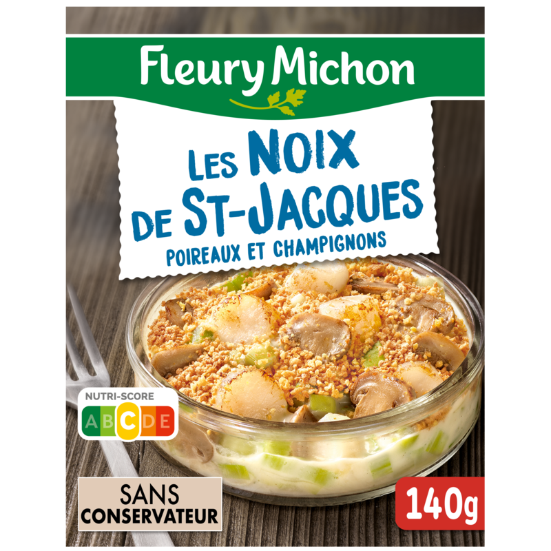 Les noix de ST-Jacques et ses poireaux et champignons