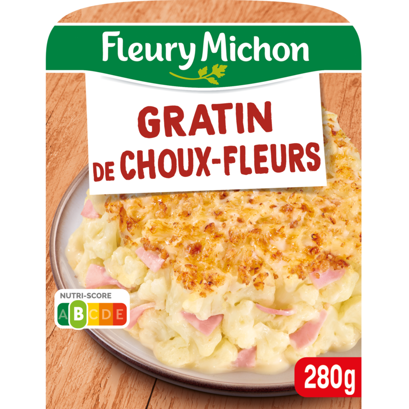 Gratin de Choux-Fleurs Jambon supérieur, emmental