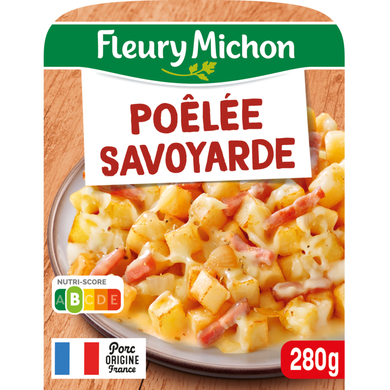 Poêlée Savoyarde lardons fumés, sauce reblochon