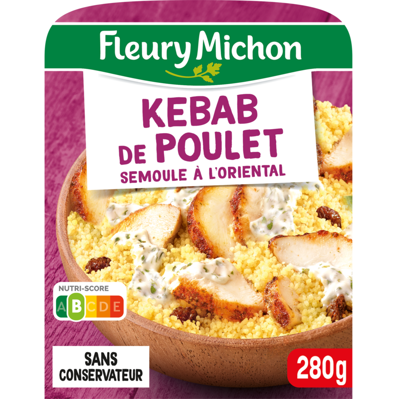 Kebab de Poulet Semoule à l'Orientale