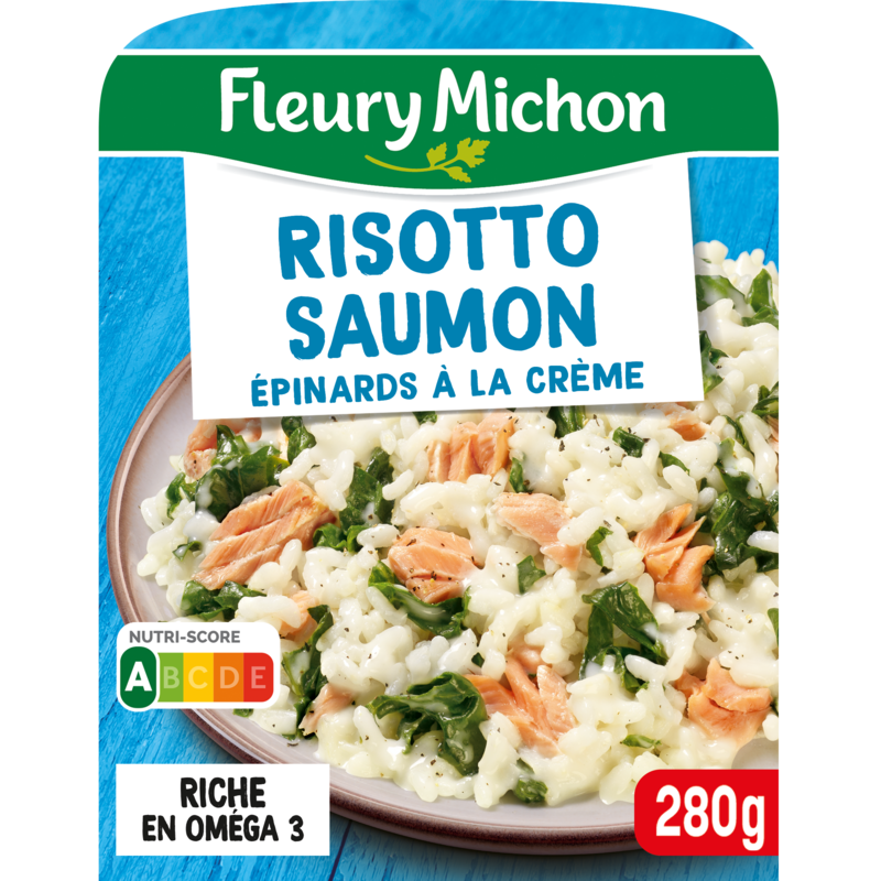 Risotto saumon épinards à la crème