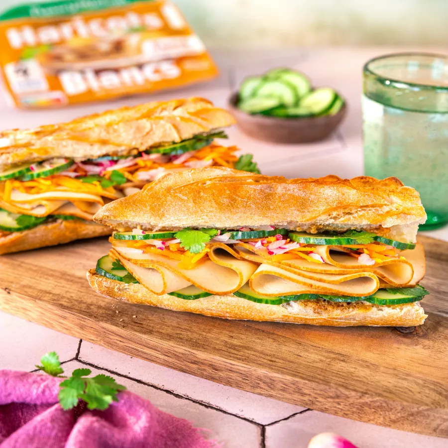 sandwich végétarien tranches végé haricots blanc banhmi fleurymichon