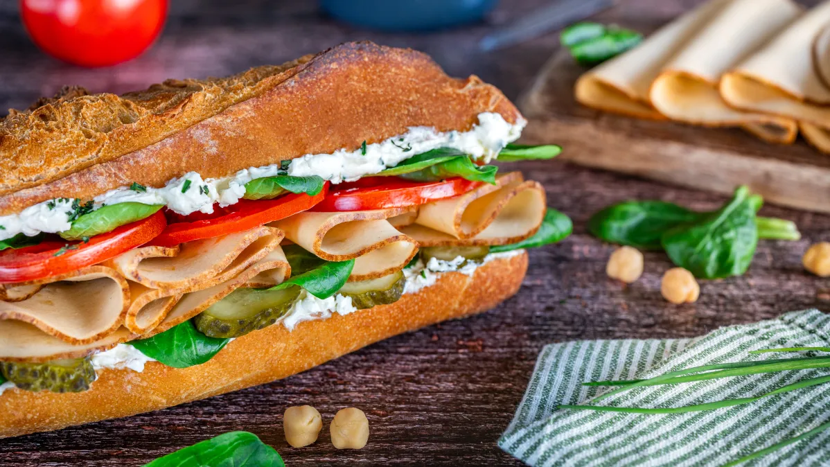 Recette Sandwich aux Tranches Végé Pois Chiche Fleury Michon 