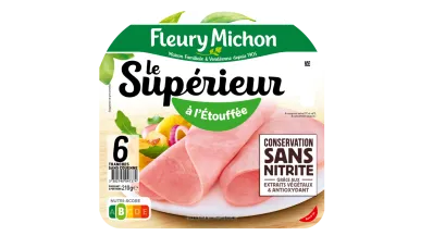 Paquet de jambon conservation sans nitrite Fleury Michon