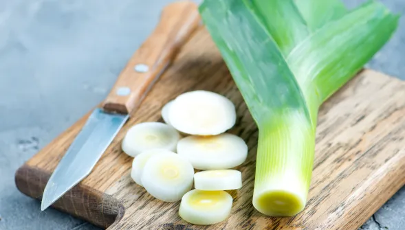 Poireau coupé