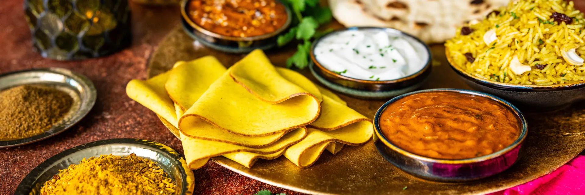 photo d'ambiance d'un décor indien pour présenter les tranches végé curry cumin fleury michon