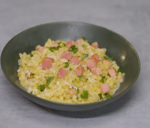 Recette coquillotto aux dés de jambon Fleury Michon