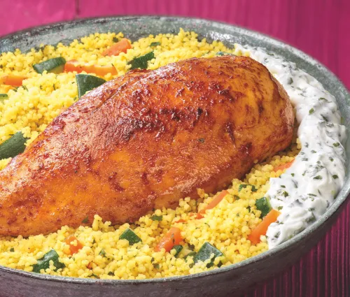 Poulet tandoori & semoule aux petits légumes Fleury Michon