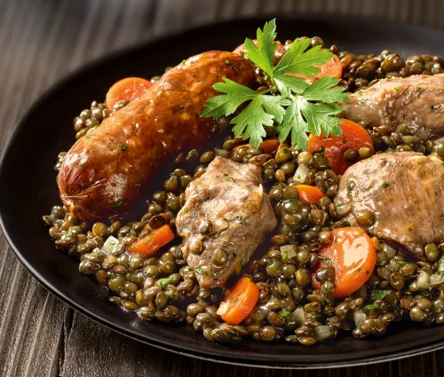 Le Petit Salé et ses Lentilles cuisinées Fleury Michon