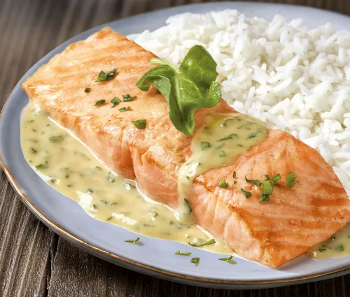 Le Saumon à l'oseille et son riz basmati Fleury Michon