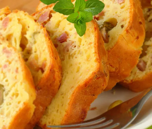 recette cake au rôti de porc et aux olives Fleury Michon