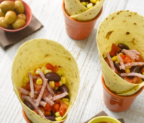 Recette fajitas aux allumettes de jambon Fleury Michon