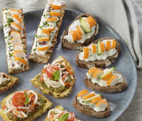 Recette les tartinettes au surimi Fleury Michon