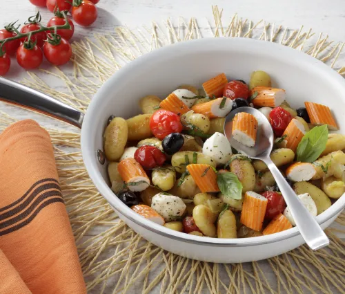 Recette poêlée de gnocchis au surimi Fleury Michon