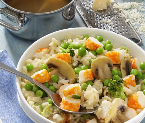 Recette risotto de noix de la mer Fleury Michon