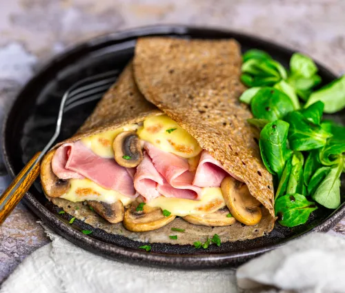 Recette galette forestière au jambon Fleury Michon