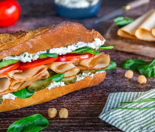 Recette Sandwich aux Tranches Végé Pois Chiche Fleury Michon 