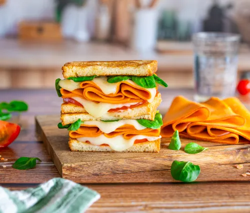 Grilled Cheese Tranches Végé aux lentilles corail Fleury Michon