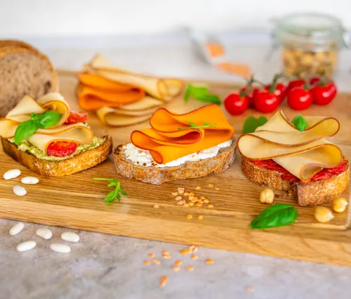 Recette de Bruschettas aux Tranches Végé Fleury Michon
