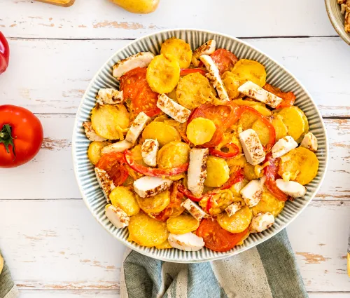 Recette poêlée de légumes et aiguillettes de poulet Fleury Michon
