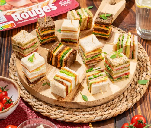 Recette Minis clubs-sandwichs végétariens aux Tranches Végé Fleury Michon