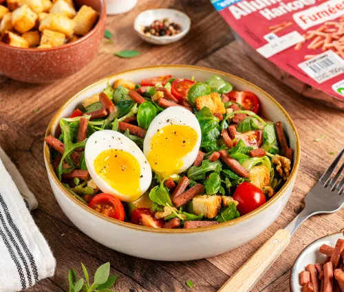 Recette Salade végétarienne aux Allumettes Végé Fleury Michon