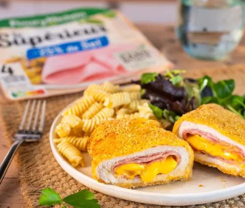 Croque monsieur avec du jambon de porc Fleury Michon