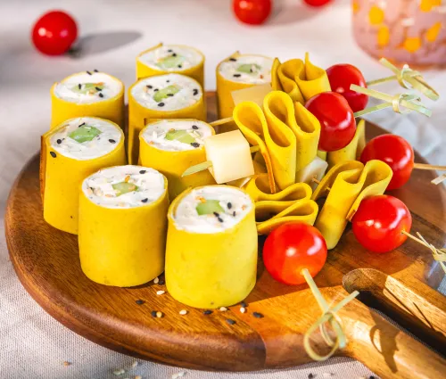 Planche apéro colorée végé, makis & brochettes Fleury Michon