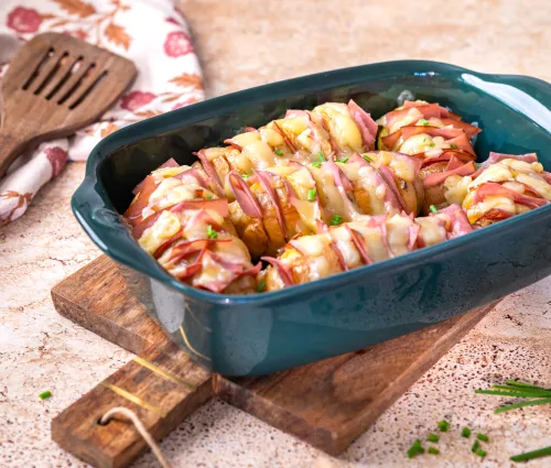 pomme de terre hasselback raclette Saveur jambon 